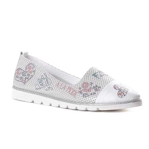 Слипоны женские Shoes Market 628-420-037 белые 36 RU в Центр Обувь