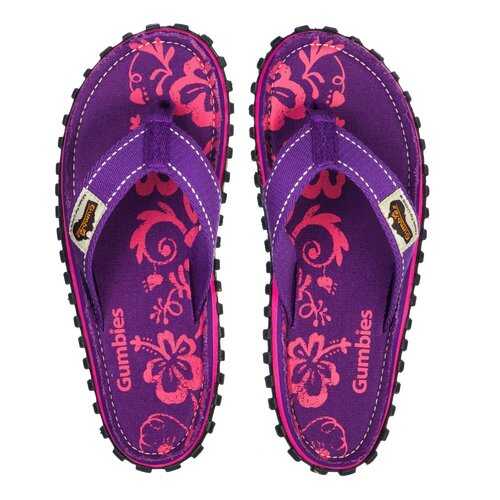 Шлепанцы женские Gumbies Islander Canvas Purple Hibiscus 2020 (41) в Центр Обувь